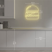 Gold Burger Neon Sign MNE11065