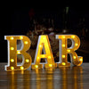 Steel Marquee Letter Golden Alphabet Bar Room Decor High-End Custom Zinc Metal Marquee Light Marquee Sign