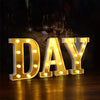 Steel Marquee Letter Golden DAY Room Decor High-End Custom Zinc Metal Marquee Light Marquee Sign