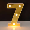 Steel Marquee Letter Golden Number 7 Seven High-End Custom Zinc Metal Marquee Light Marquee Sign