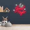 Good Night With Star Moon Neon Sign