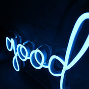 Good Vibes Only Blue Neon Sign