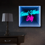 Good Vibes Only Infinity Mirror Neon Sign