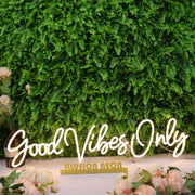 Good Vibes Only LED Yellow Neon Sign