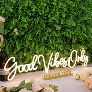 Good Vibes Only LED Yellow Neon Sign