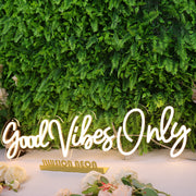 Good Vibes Only LED Yellow Neon Sign