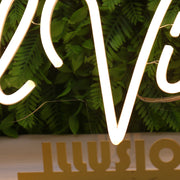 Good Vibes Only LED Yellow Neon Sign