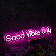 Good Vibes Only Purple Neon Sign