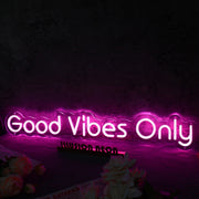 Good Vibes Only Purple Neon Sign