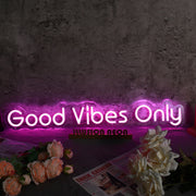 Good Vibes Only Purple Neon Sign