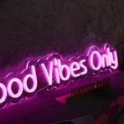 Good Vibes Only Purple Neon Sign