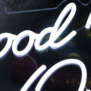 Good Vibes Only White Neon Sign