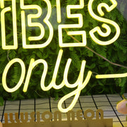 Good Vibes Only Yellow Neon Sign