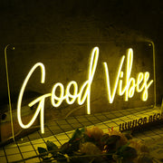 Good Vide Yellow Custom Neon Sign