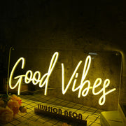 Good Vide Yellow Custom Neon Sign