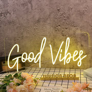 Good Vide Yellow Custom Neon Sign