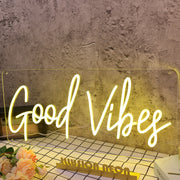 Good Vide Yellow Custom Neon Sign