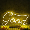 Good Yellow Neon Sign