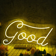 Good Yellow Neon Sign