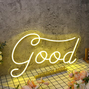 Good Yellow Neon Sign