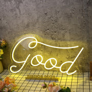 Good Yellow Neon Sign