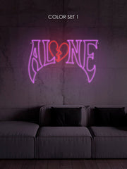 Gothic Style Alone Neon Sign