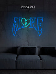 Gothic Style Alone Neon Sign