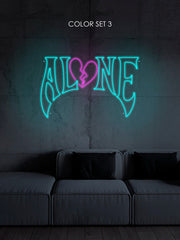 Gothic Style Alone Neon Sign