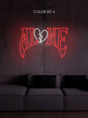 Gothic Style Alone Neon Sign