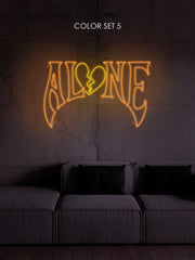 Gothic Style Alone Neon Sign