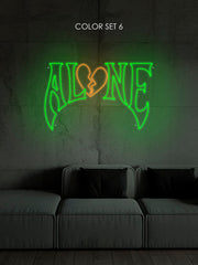 Gothic Style Alone Neon Sign