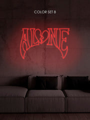 Gothic Style Alone Neon Sign