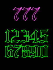 Gothic Style Numbers 1995 Neon Sign