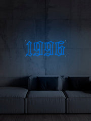 Gothic Style Numbers 1995 Neon Sign