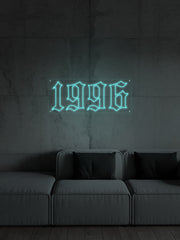 Gothic Style Numbers 1995 Neon Sign