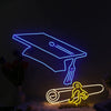 Graduation Cap With Diploma Neon Sign