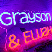 Grayson And Elijah Custom Neon Sign