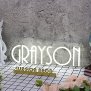 Grayson White Neon Sign