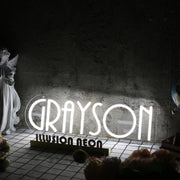 Grayson White Neon Sign