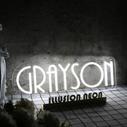 Grayson White Neon Sign