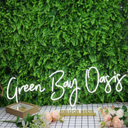 Green Bay Oasis White Neon Sign