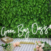 Green Bay Oasis White Neon Sign