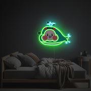 Green Cheeky Submarine LED Neon Acrylic Artwork