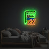 Green Crocodile Man LED Neon Acrylic Artwork