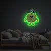 Green Guy With Baseball Cap LED Neon Acrylic Artwork