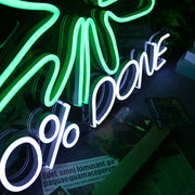 Green Leaves 420Done Neon Sign