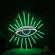 Green Shining Eye Neon Sign