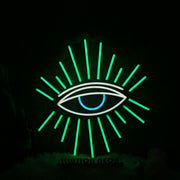 Green Shining Eye Neon Sign