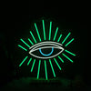 Green Shining Eye Neon Sign