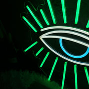 Green Shining Eye Neon Sign